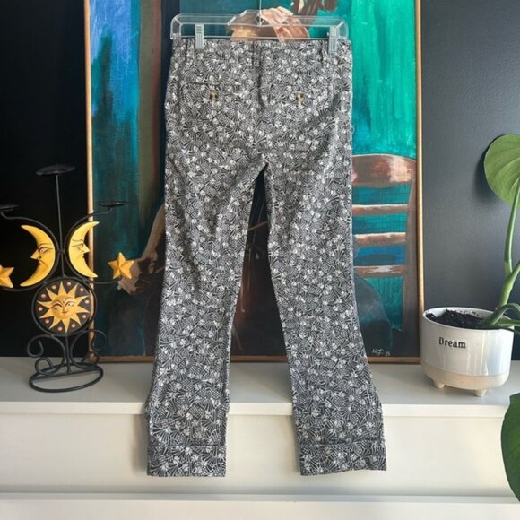 Anthropologie Gray and White Flare Jeans with Leopard Print - Picture 14 of 15